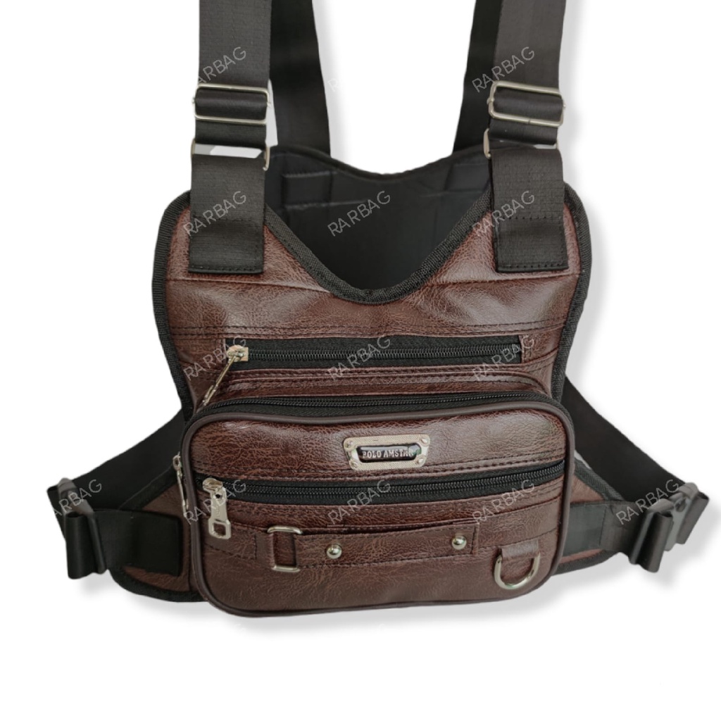 Tas Dada Kulit Terbaru Original Polo Amstar Chest Bag Chest Rig Bag Tas Selempang Dada