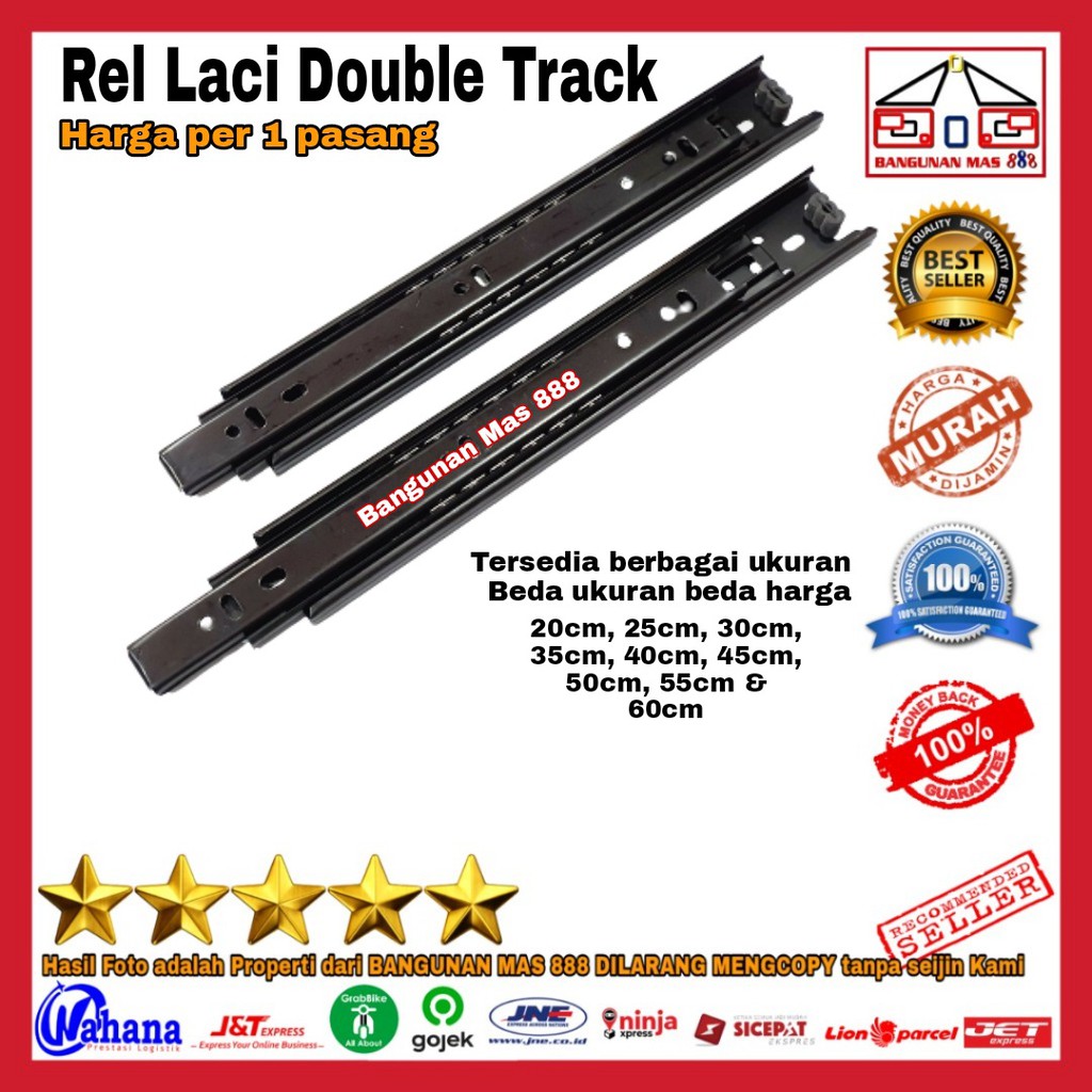 Rel Laci 50 Cm Double Track Soligen Original - Rel Laci Hitam - Rel Laci Soligen - Rel Laci Pelor