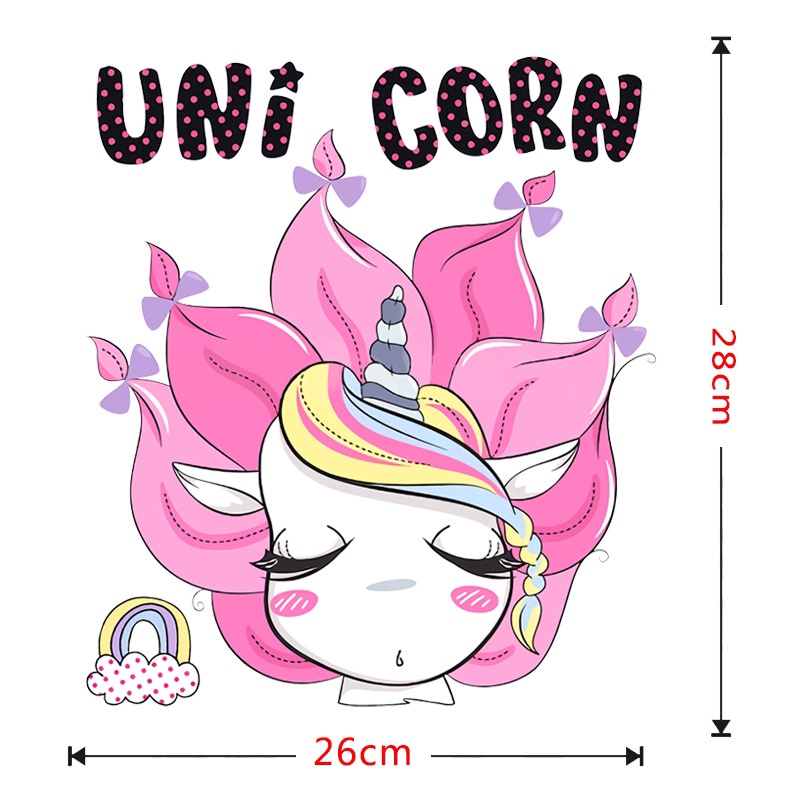 INS Style Unicorn Removable PVC Wall Art Sticker for Home Decoration Improvement