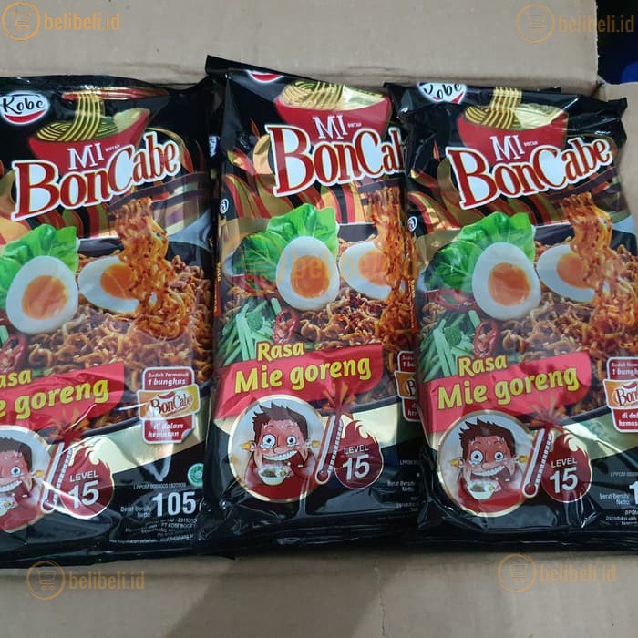 

Ready Mie Boncabe Level 15 / Mie Goreng Instant Boncabe Level 15 Murah