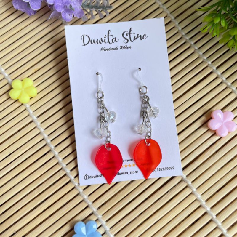 HANDMADE ANTING DEWASA KAITAN PLASTIK/SILVER ANTING MODEL KOREA