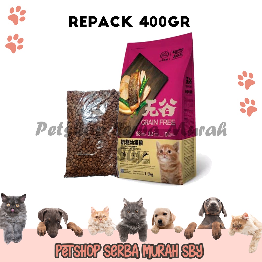 Kitchen Flavor Kitten Repack 400gr - Makanan Kering Anakan Kucing