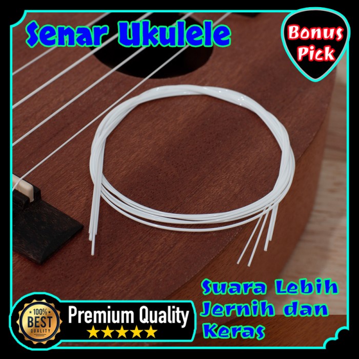 Senar Ukulele Nilon, Cuklele Nylon, Senar Putih Susu Premium Quality