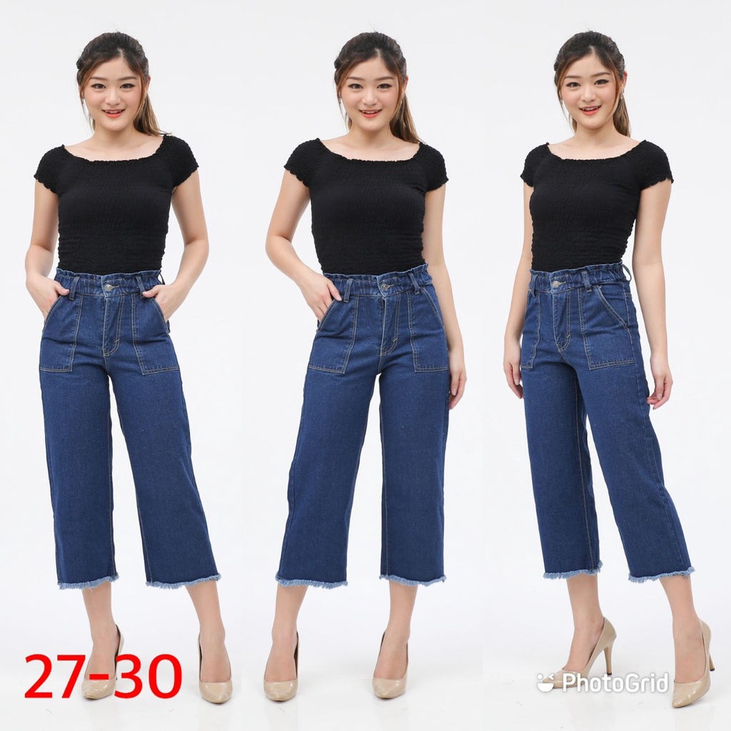 KULOT JEANS RAWIS / HIGHWAIST KULOT JEANS WANITA / KULOT RAWIS PREMIUM