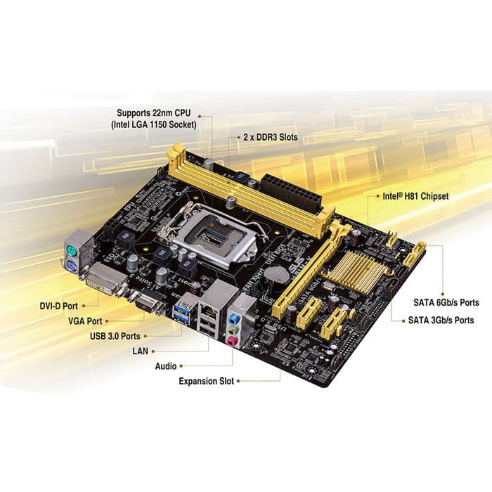 Motherboard Asus H81M-K (LGA1150, Intel H81, DDR3)