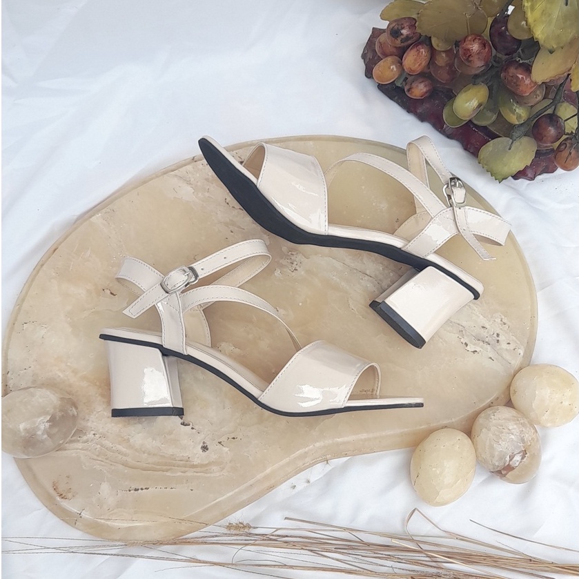 SW 99 Sandal Heels Hak Tahu wanita 5 cm / Heels Tali wanita HB02