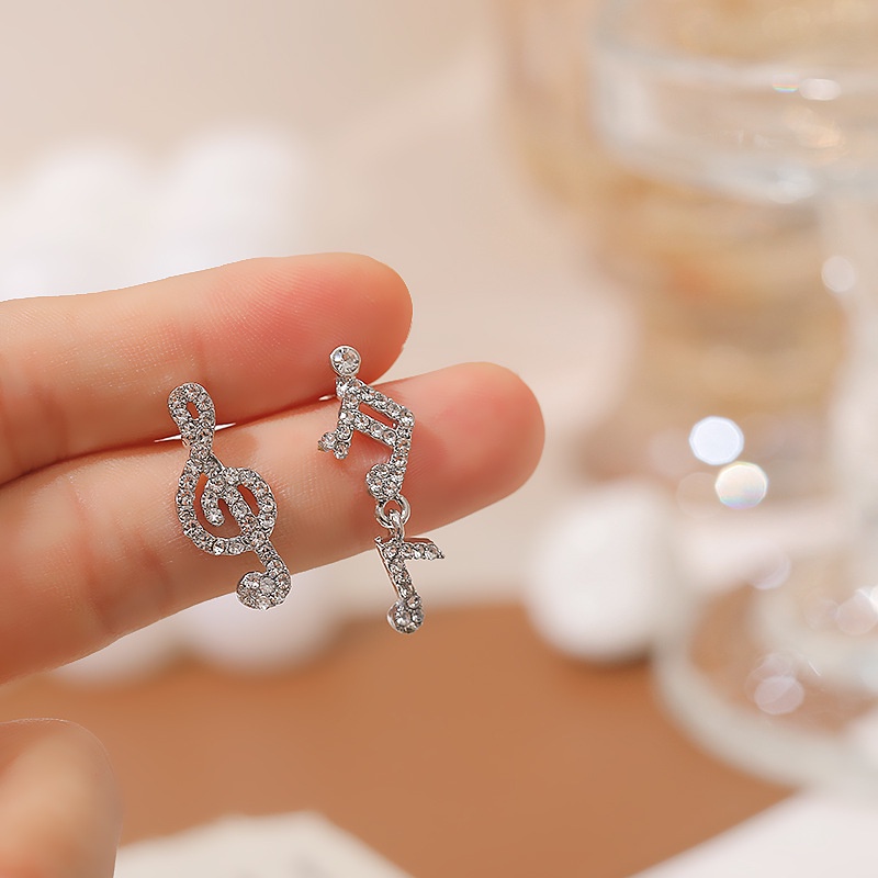 Sterling silver jarum Korea Catatan baru desain kecil niche temperamen anting-anting anting-anting K