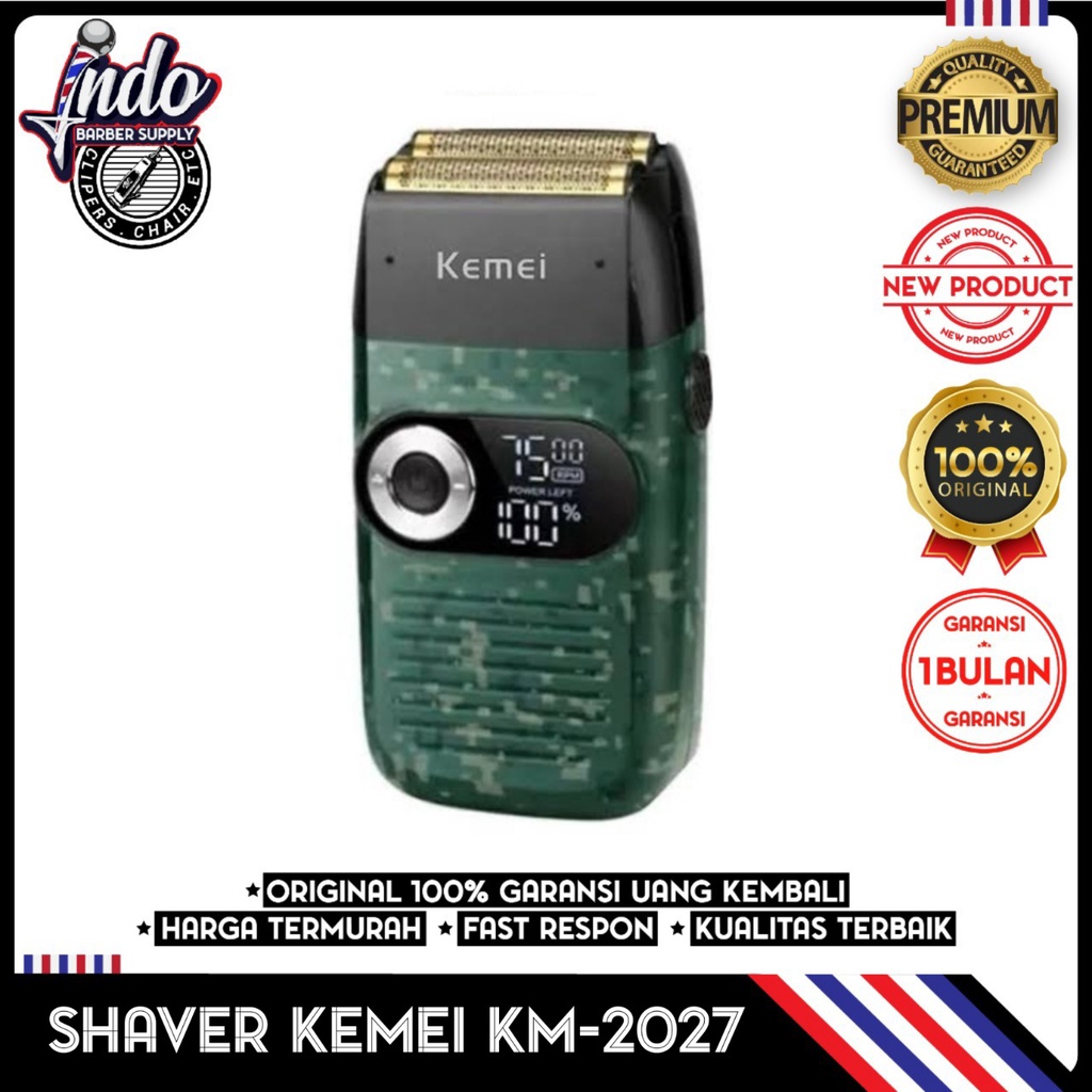 Kemei 2027 KM 2027 ARMY Alat Cukur Kumis Jenggot Shaver digital