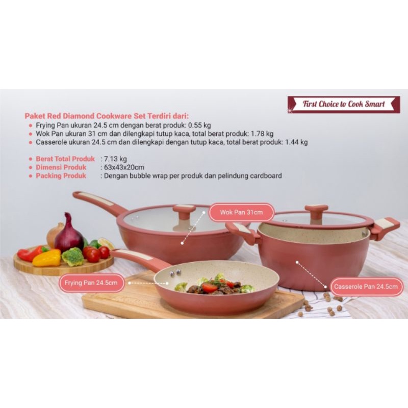 Red Diamond Cookware set Swiden