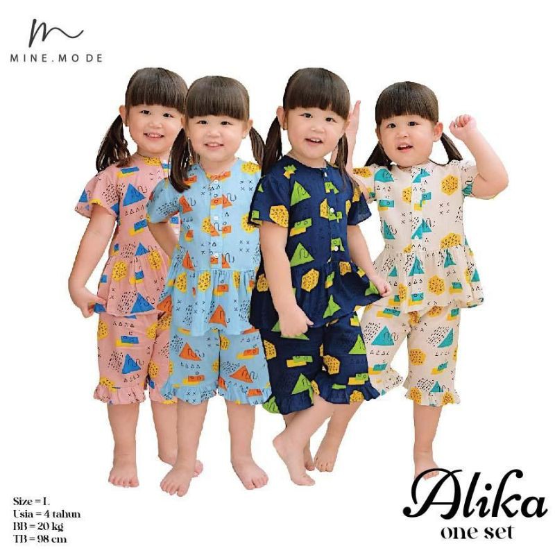 ALIKA ONE SET MINIMODE SETELAN ANAK PEREMPUAN
