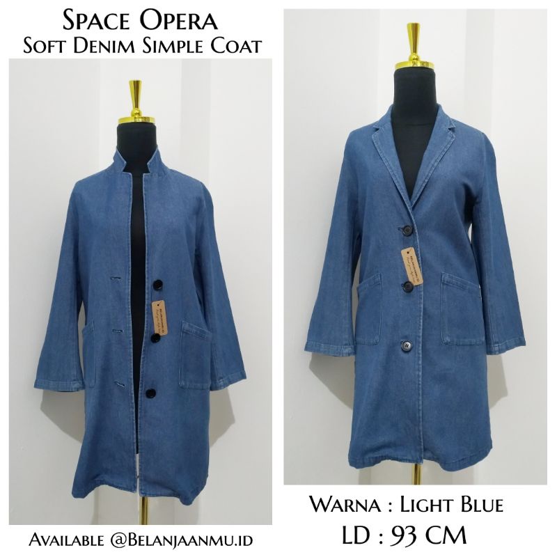 Long Coat Space Opera Soft Denim / Jeans Coat - Good Condition