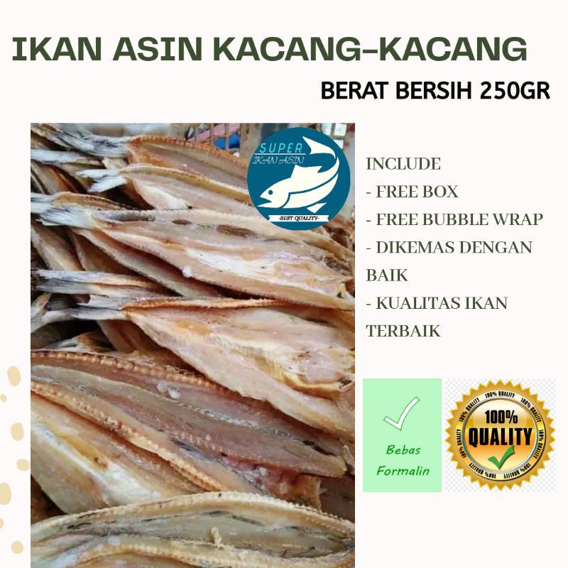 

IKAN ASIN KACANG2 250gr