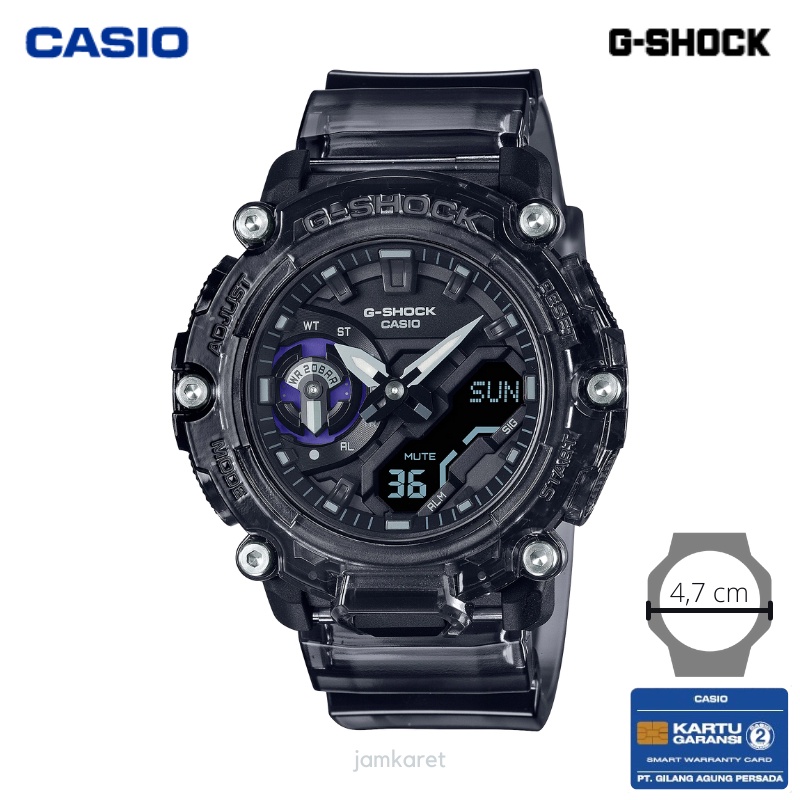 JAM TANGAN PRIA CASIO G-SHOCK GA-2200SKL-8A ORIGINAL - GSHOCK GA2200SKL TRANSPARENT