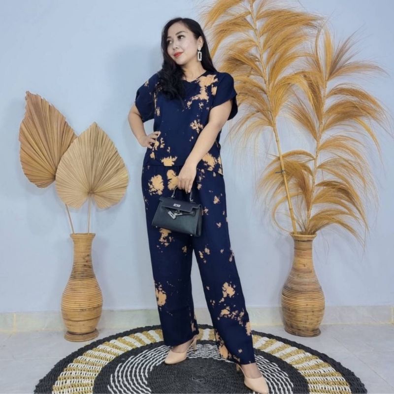 Setelan rayon tie dye