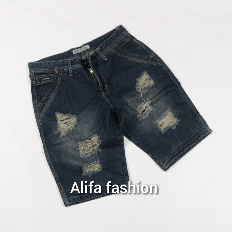 CELANA PENDEK PRIA JEANS SOBEK ORIGINAL NTF/CELANA PENDEK PRIA PREMIUM