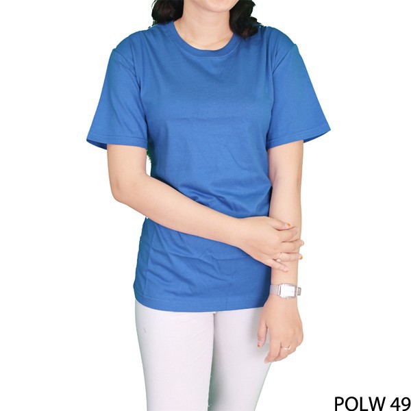 Kaos Royal Blue Pendek Polos Cotton Combed S24 Biru – POLW 49