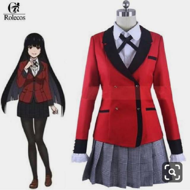 [COSPLAY COSTUME] KAKEGURUI JABAMI YUMEKO DAN MOMOBAMI KIRARI KOSTUM COSPLAY