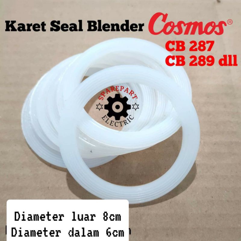 KARET SEAL PUTIH BLENDER COSMOS CB 287 289 ANTI BOCOR SILICON TEBAL