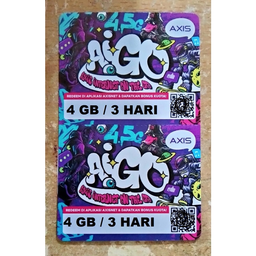 Voucher Axis AIGO 4GB 3Hari