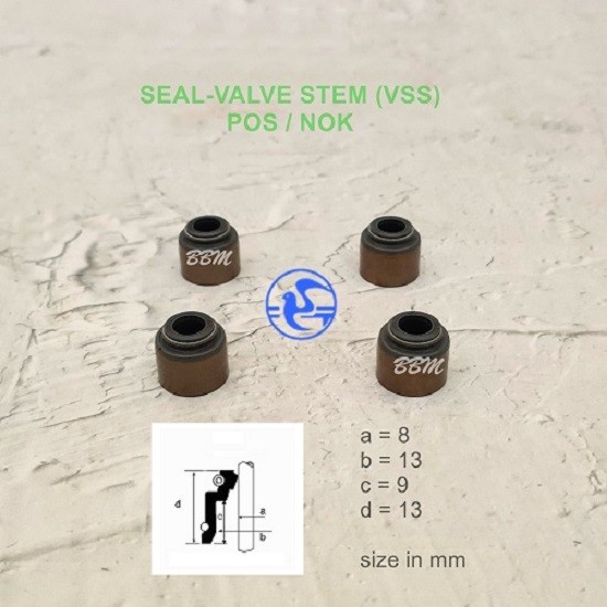 MD000508X4 SIL KLEP (4#) - SEAL-VALVE STEM (4#) 8x13x9x13 - L200 L300