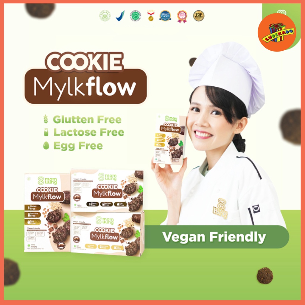 MOM UUNG COOKIE MYLKFLOW - Free Gluten - Vegan Friendly - Kukis Sehat