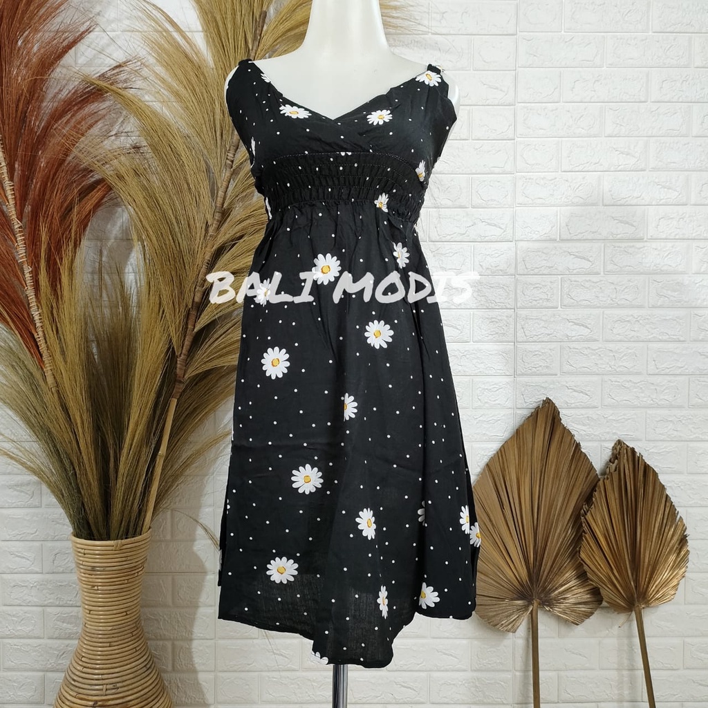 DASTER DRESS MOZA TANGGUNG BALI-HITAM MATAHARI