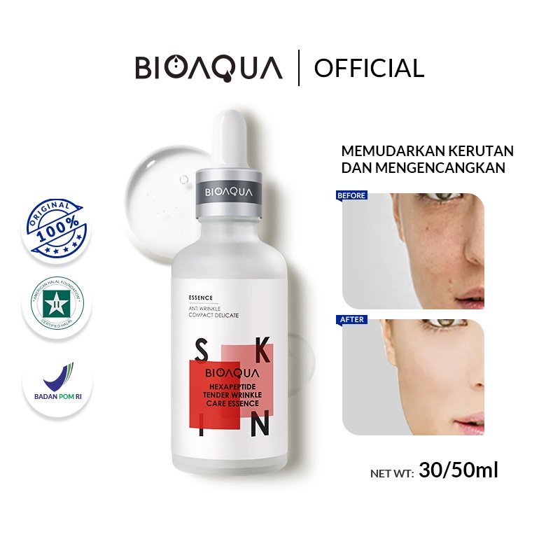 BIOAQUA Face Serum | Hyaluronic Acid, Niacinamide, Hexapeptide Anti Aging, Natural Acne Skin 30ml