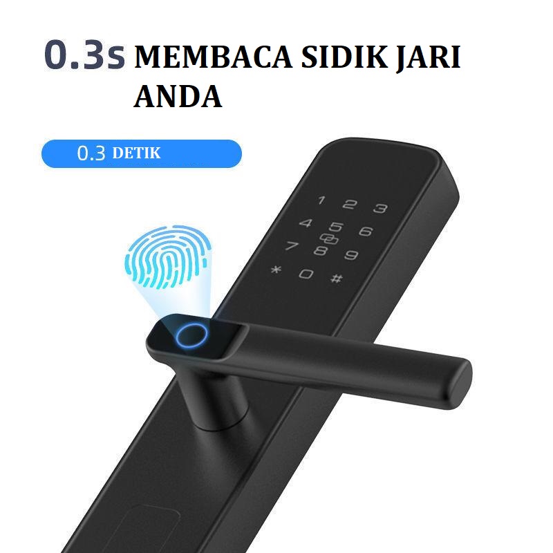 SB Handle Smart Door Lock kunci pintu elektronik Cerdas Sandi Sidik Jari