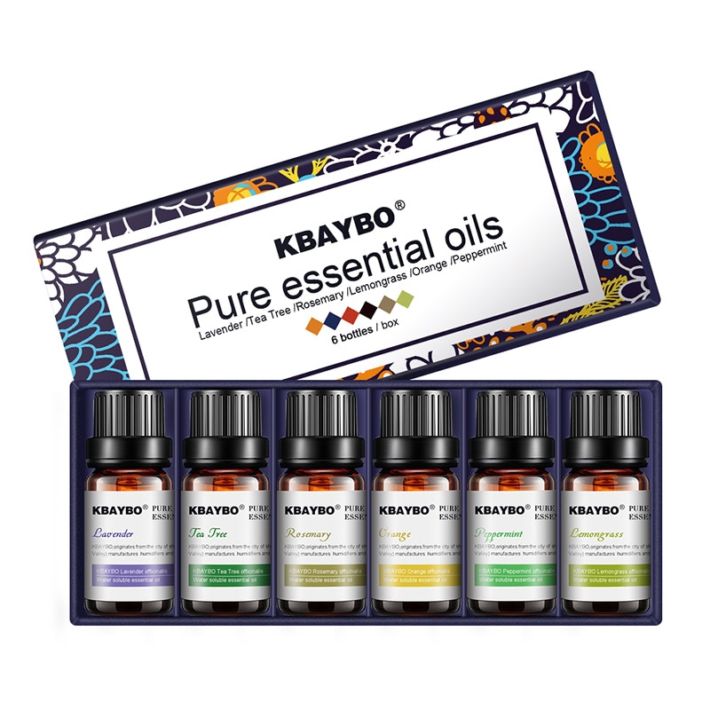 KBAYBO Pure Essential Fragrance Oils Aromatherapy Diffusers 10ml 6 PCS