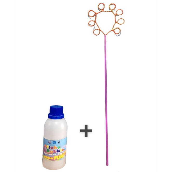 Aflaha Bubble - Gelembung Sabun 350 Ml + 1 Tangkai Besar / Isi Ulang Bubble Gun-Stik