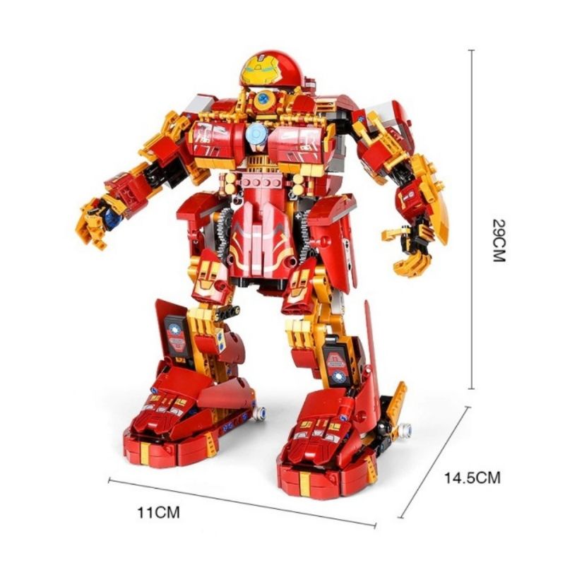 Lego Block Hulkbuster Besar Remote Control Berjalan