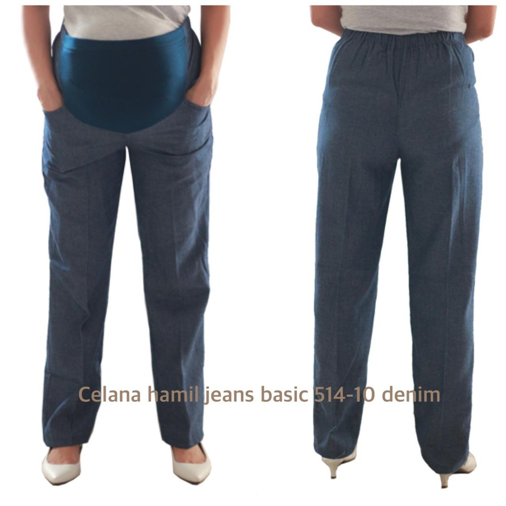 celana hamil jeans basic 514 denim bajuhamil baju hamil