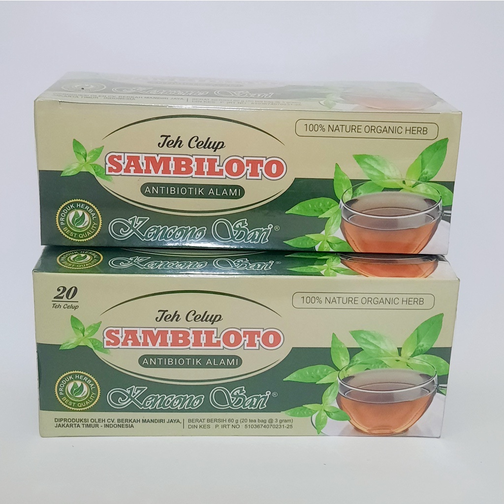 Teh Celup Sambiloto Kencono Sari Antibiotik Alami