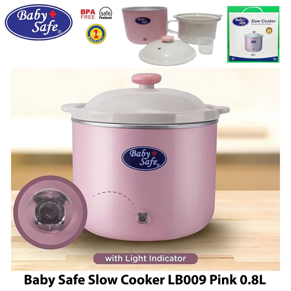 Baby Safe Slow Cooker LB 007 Biru, LB 008 Hijau, LB 009 Pink MPASI Bayi