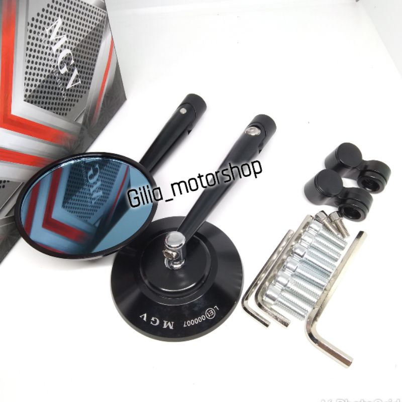 Spion Bulat MGV DBS Jokowi Retro Alloy Import Model Rizoma CNC Universal Motor Nmax,PCX,Vespa,Vario