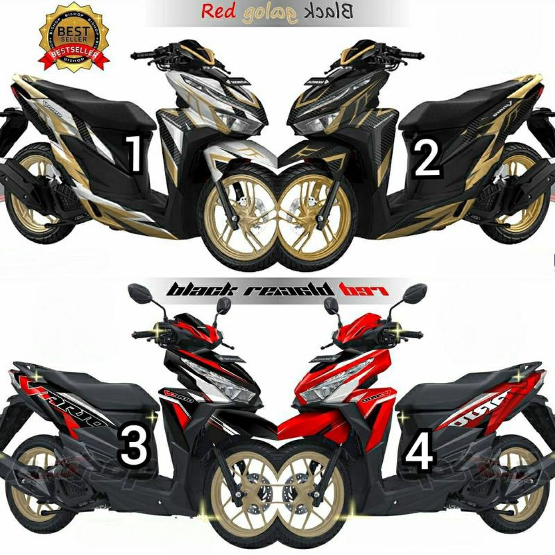 Decal new vario 150 led  full body Striping motor vario 150 full motif Stiker variasi untuk motor va