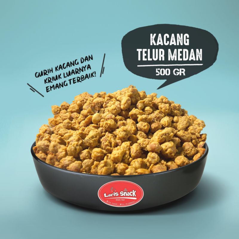 

Kacang Telur Medan Satelit Palapa Gurih Renyah Snack Kiloan 500gr