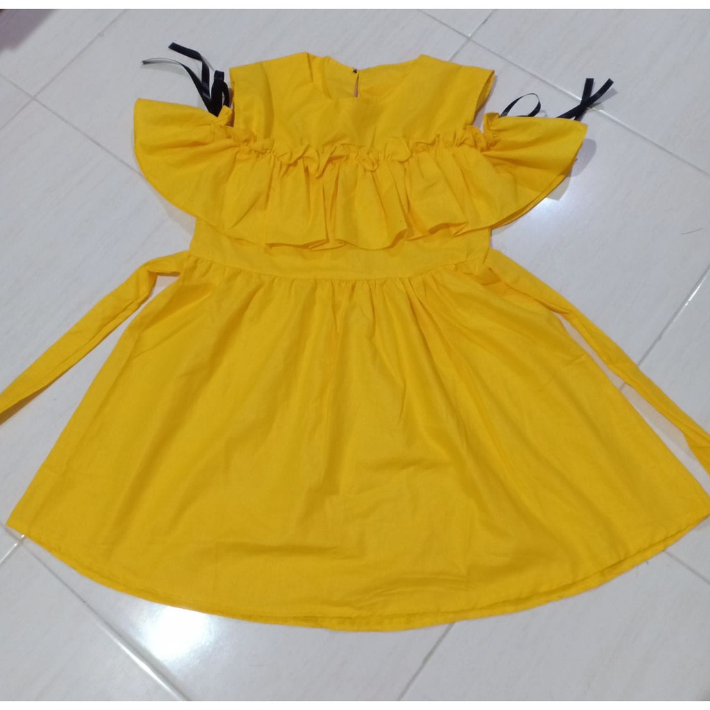 QFS - DRESS KIDS SABRINA YELLOW / 585 / KATUN / TERBARU