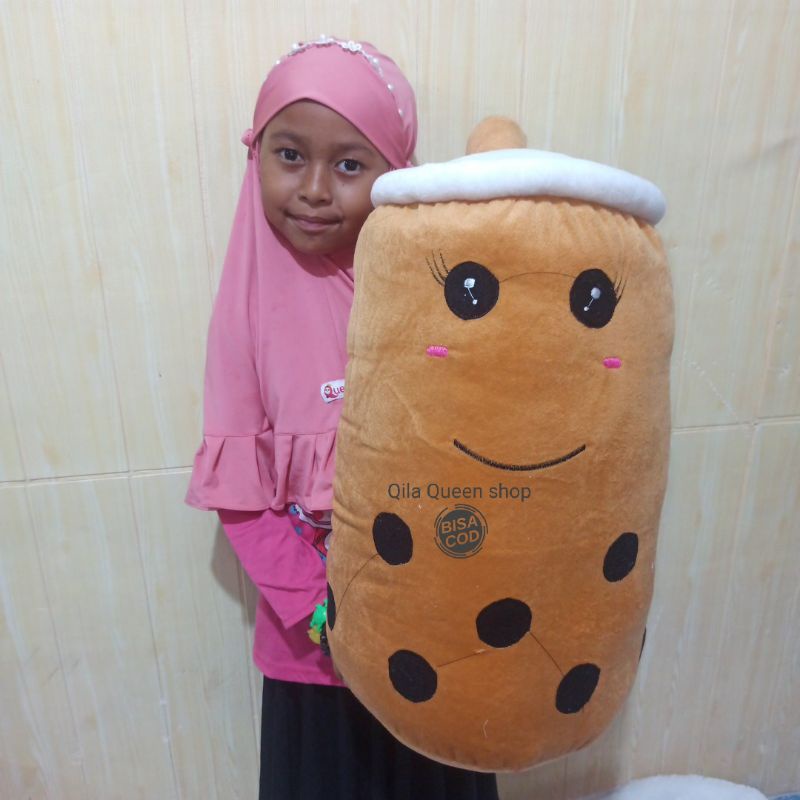 BONEKA BOBA JUMBO, milk tea, brown sugar, matcha bantal GALON