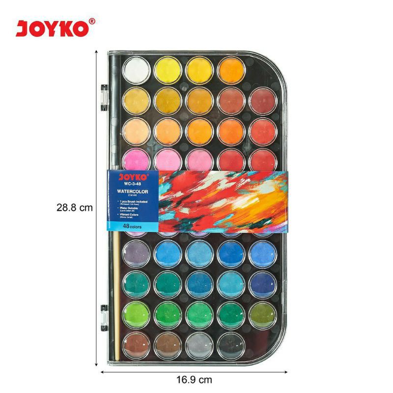 

Cat Air Joyko WC-3-48 Water Color Cake Set 48 Warna