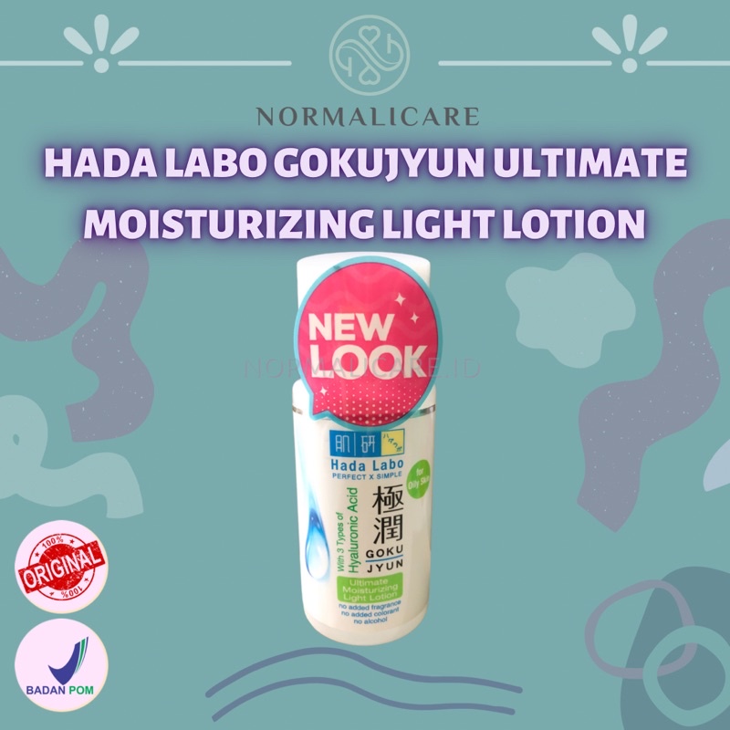 Hada Labo Gokujyun Ultimate Moisturizing LIGHT LOTION 100 ML (FOR OILY) / HADA LABO STRIP HIJAU READ