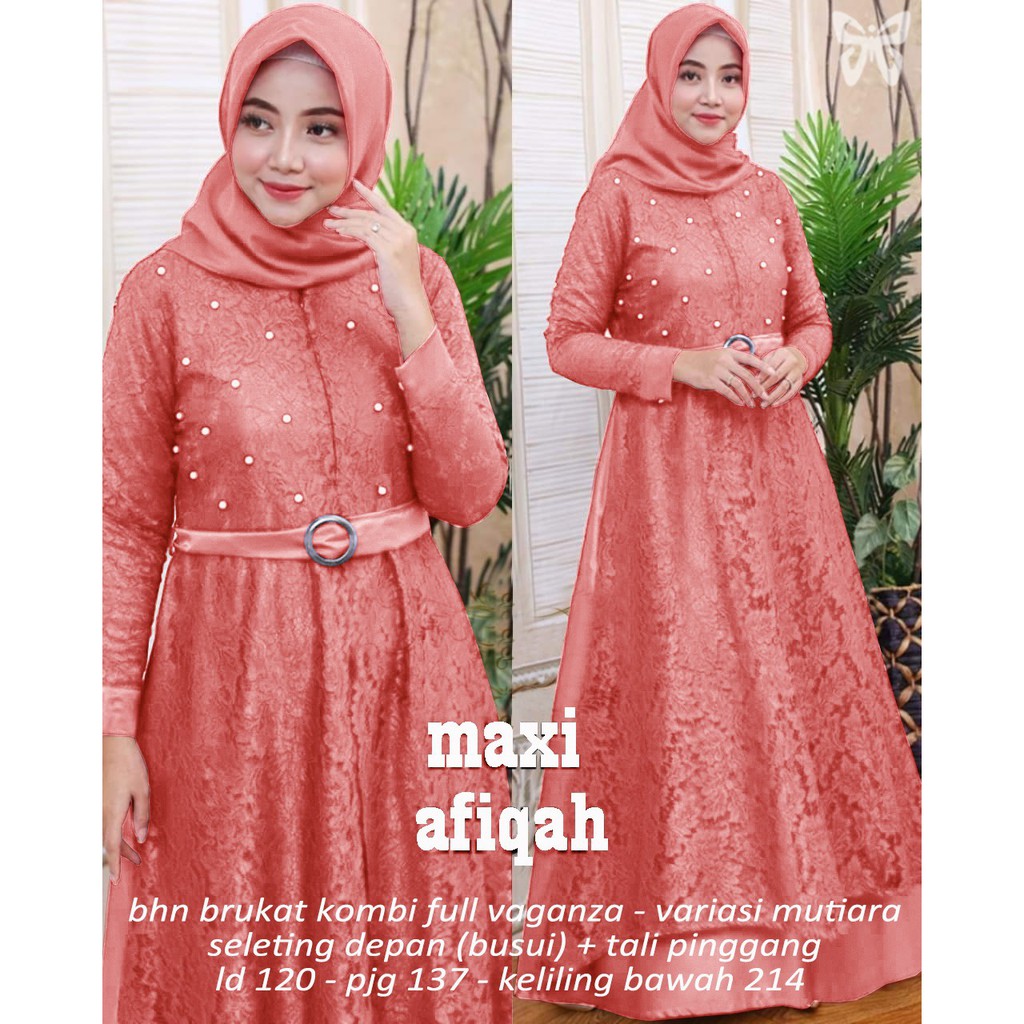 HOPYLOVY - Gamis Wanita Mutiara Afigah