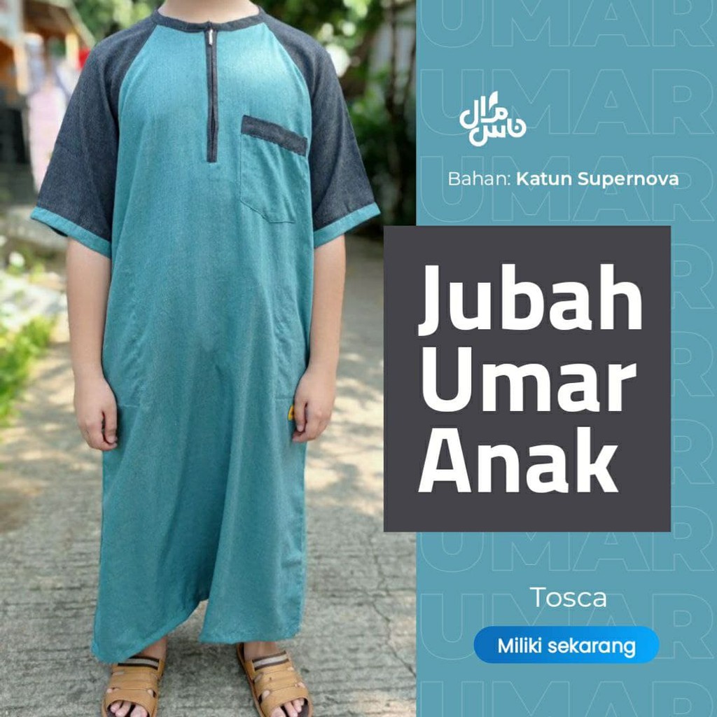 Jubah Koko Gamis Anak Pria Umar GRATIS PECI RAJUT