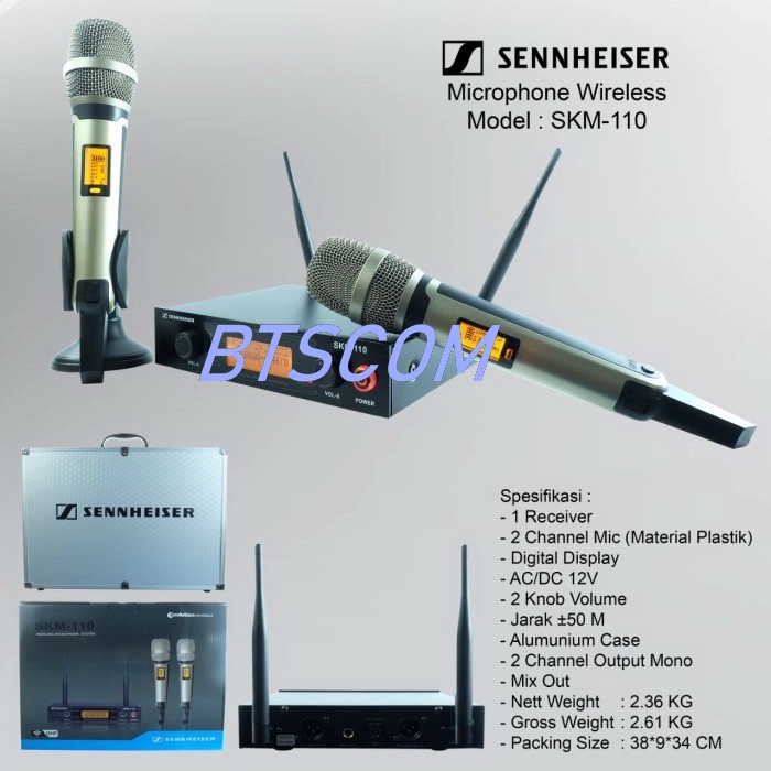 mic wireless sennheiser skm110 double mic handle sennheiser skm 110