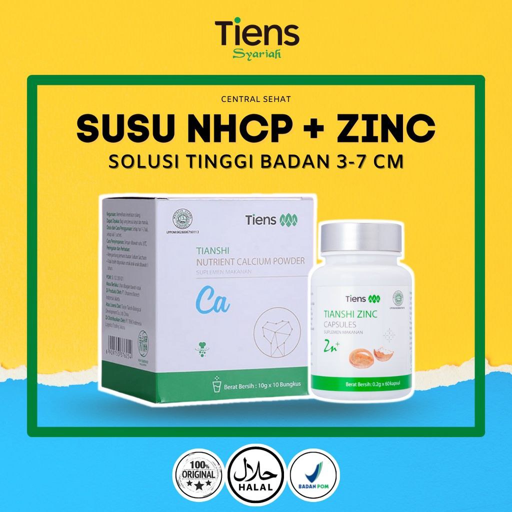 

TERPOPULER PENINGGI BADAN TIENS 1-15CM/BLN SUSU NHCP KALSIUM ZINC Ampuh Asli Herbal Cerdas Hormon