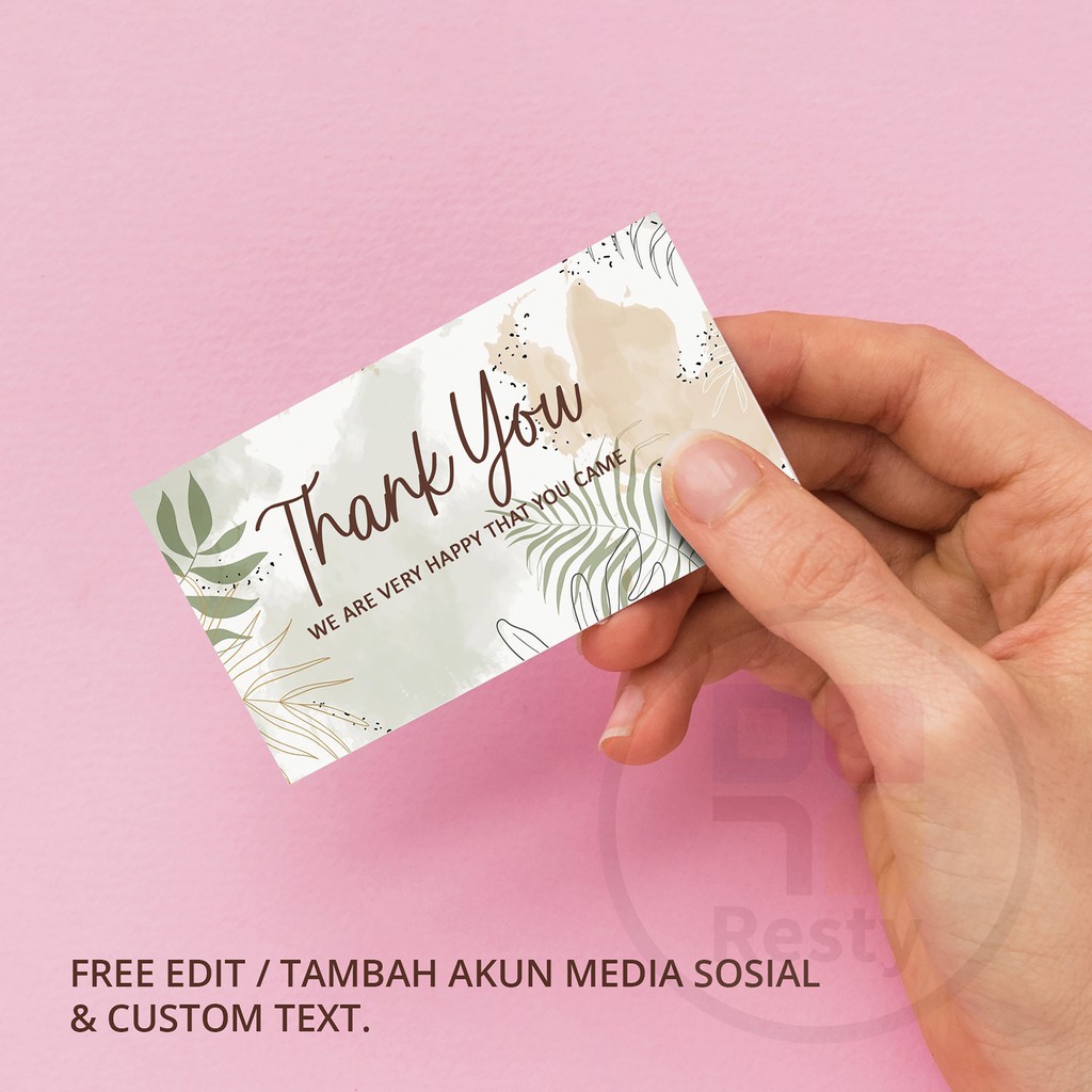 

100 Pcs | Cetak Thanks Cards / Olshop Cards / Souvenir Cards