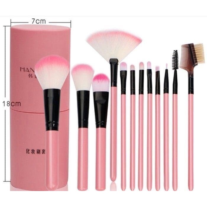 KUAS MAKEUP / BRUSH MAKE UP TABUNG SET 12PCS