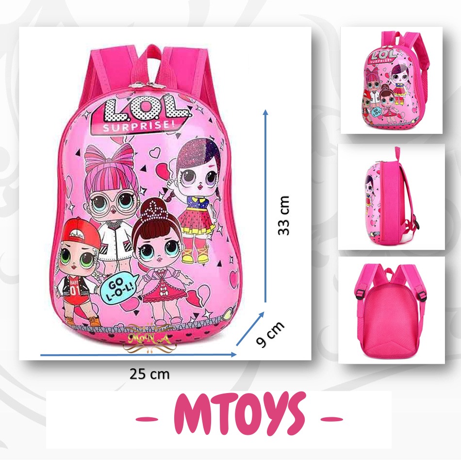 Tas Sekolah Anak Import- Ransel Telur Sekolah Anak TK / PAUD Motif Karakter Perempuan - Princ3ss~M0172