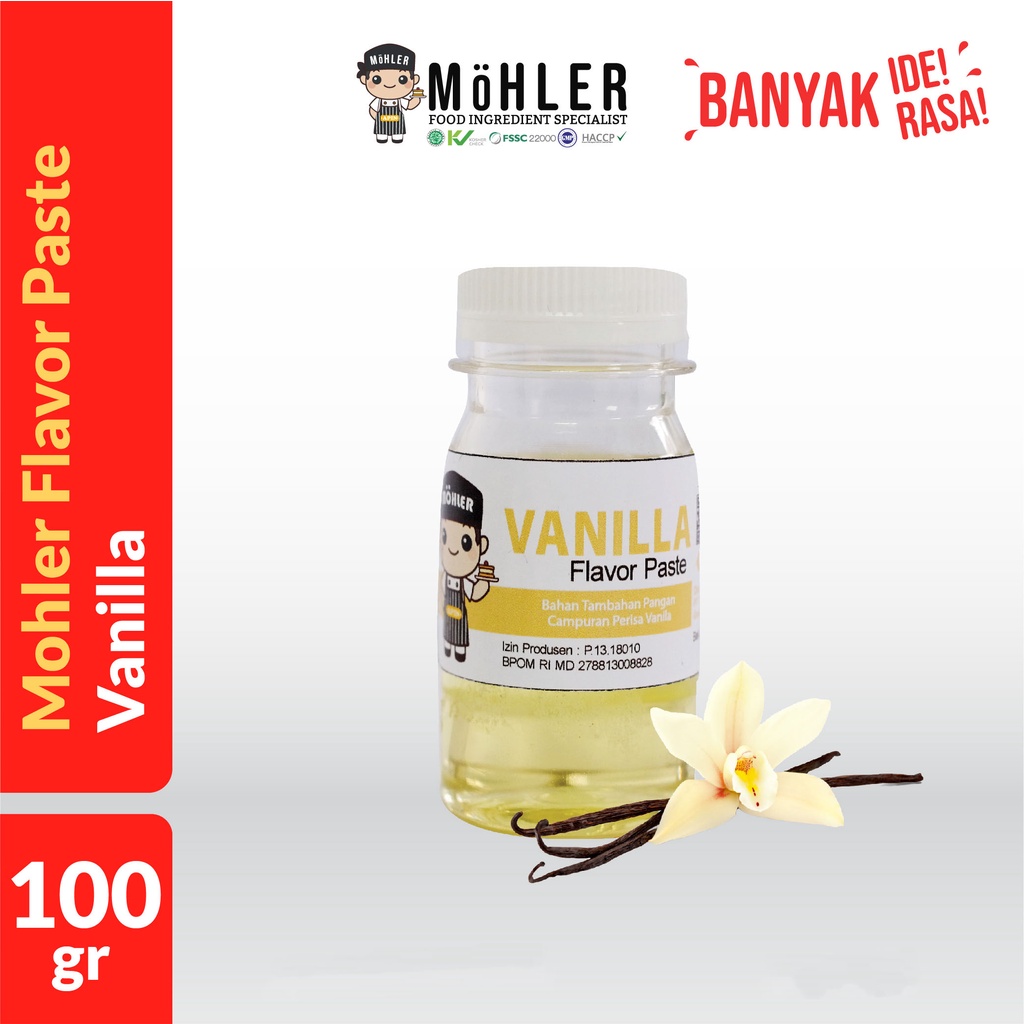 MOHLER Pasta perisa VANILLA (KLIK KOMBO HEMAT UNTUK BELI 1 GRATIS 1)