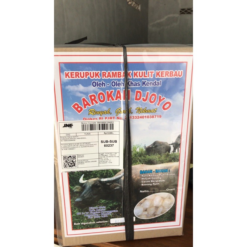 

Kerupuk Rambak Barokah Djoyo khusus Kerbau dus besar